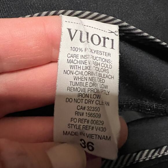 Vuori Meta Pants Mens 36 x30 Black Slim Fit Athletic Casual Stretch V430 - Picture 5 of 12